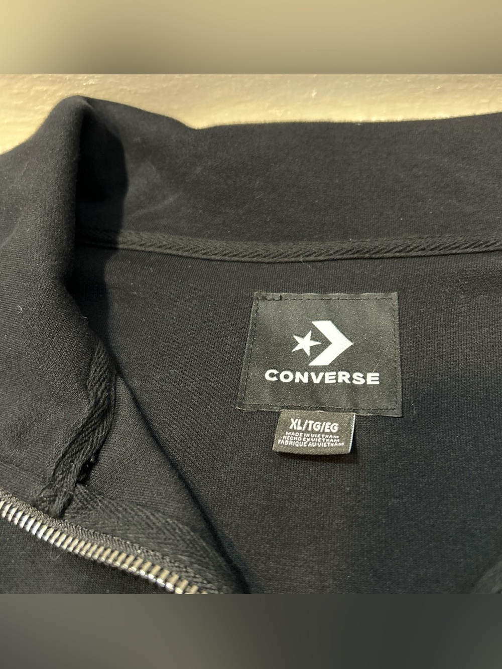Converse Women’s Black Silver-Zip up Hoodie